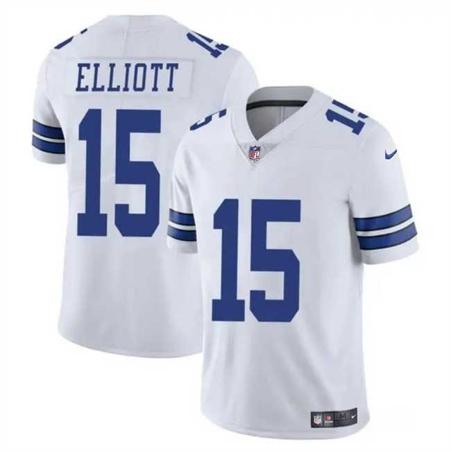 Men & Women & Youth Dallas Cowboys #15 Ezekiel Elliott White Vapor Untouchable Limited Stitched Jersey->dallas cowboys->NFL Jersey